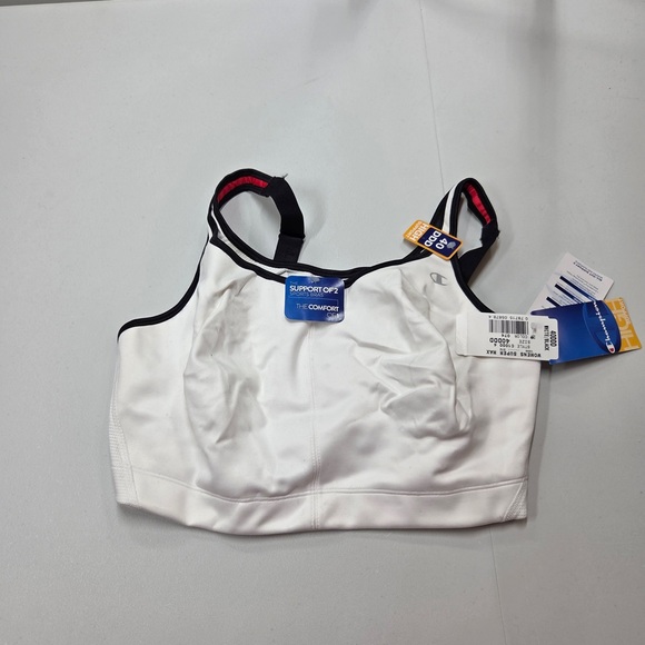 NWT CHAMPION Champion 1660 Women's Super Max Sport Bra 40DDD White Black 6623 - Picture 3 of 8